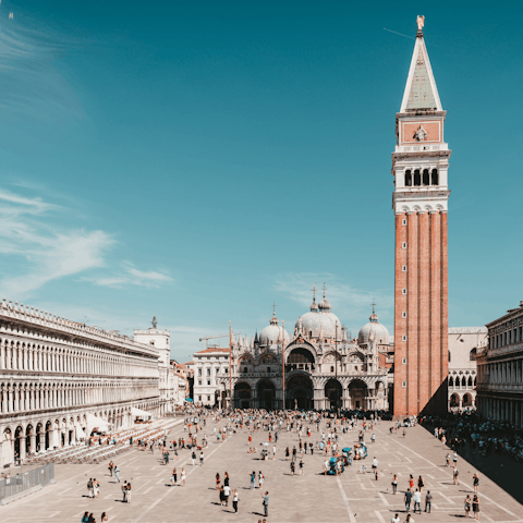 Visit iconic St Mark's Square – it's a two-minute walk