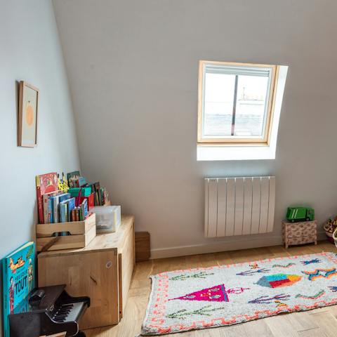 Let the kids play with the collection of toys