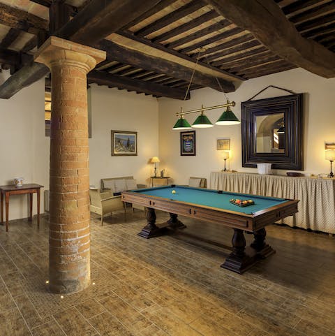 Challenge your loved-ones to a game of pool