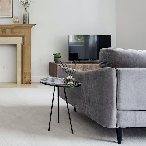 Unwind after a long day with a glass of wine and your favourite TV shows