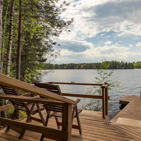 Walk down to the waterfront for unbeatable views over the lake
