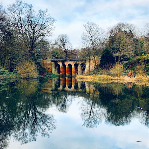 Drive thirteen minutes to Hampstead Heath to stretch your legs