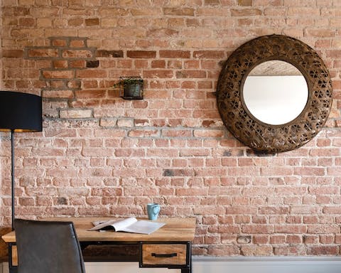 Exposed brickwork at every angle