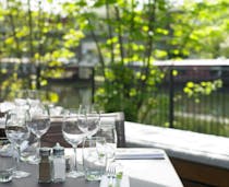 Relax on the terrace at The Waterway