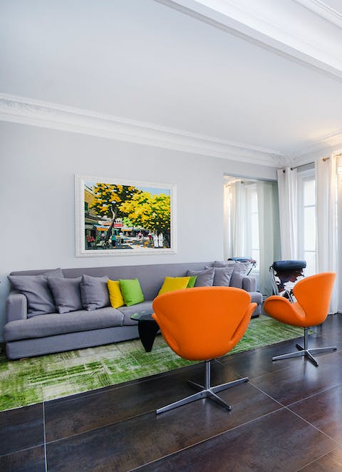 Brighten your day courtesy of eye-catching pops of colour throughout the home