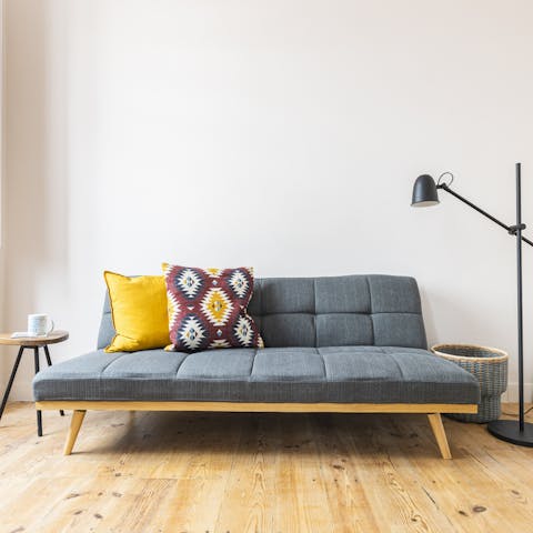 A Scandi-inspired sofa