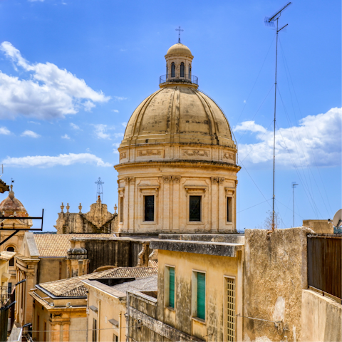 Explore Noto, a thirty-minute drive away
