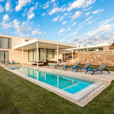 Private pool - the only hard part is which lounger to choose