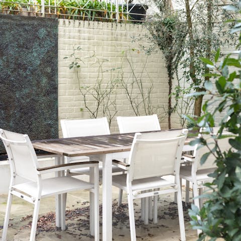 The peaceful courtyard