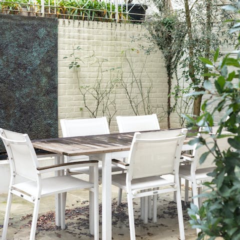 The peaceful courtyard