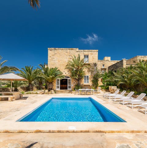 Jump into the swimming pool and notch up a few lengths