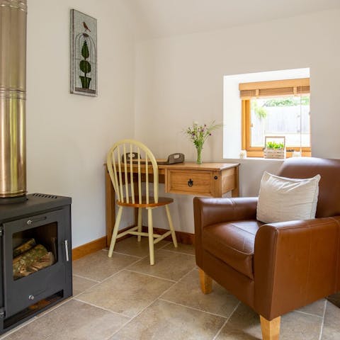 Catch up on work or read a book in the garden room