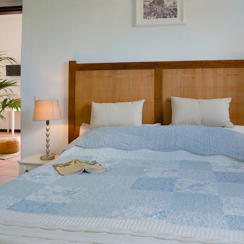 Get a good night's rest in the comfy bedroom