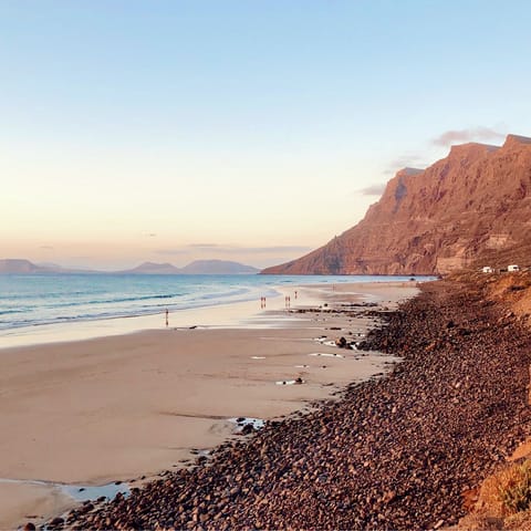 Take a drive down to one of Lanzarote's stunning beaches