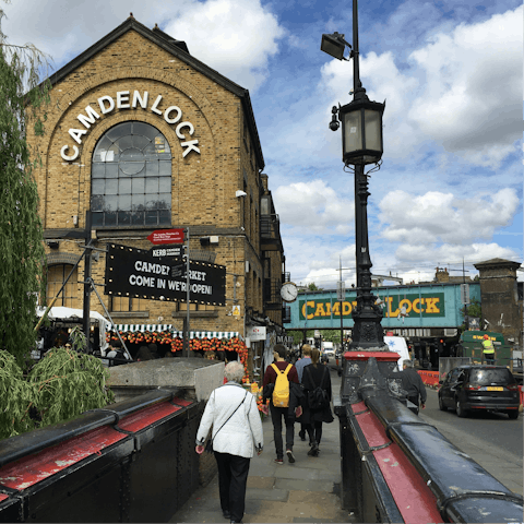 Walk five minutes and visit Camden's famous market