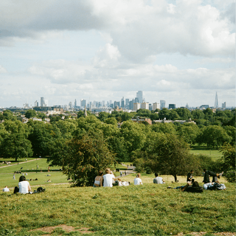 See the skyline views at Primrose Hill, ten minutes away