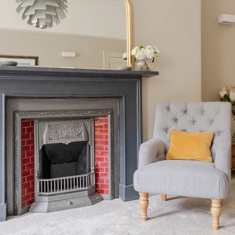 Make yourself at home in the Georgian living room with a cup of tea