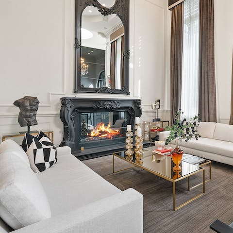 Admire the home's opulent styling