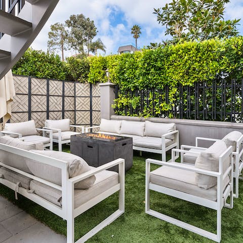 Sit back and relax in the outdoor lounge area