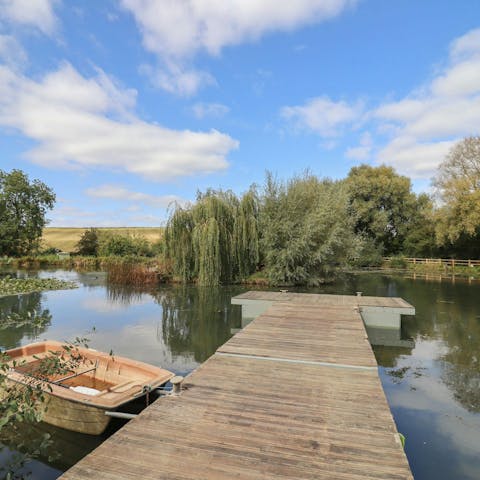 Do some fishing from your private pontoon