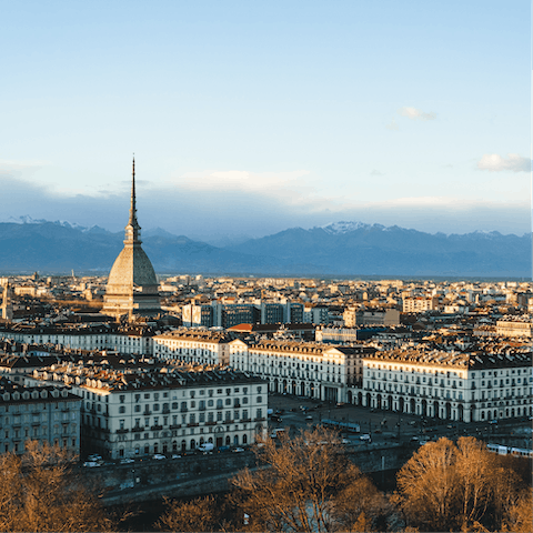 Stay in the Italian countryside, just an hour's drive away from Turin