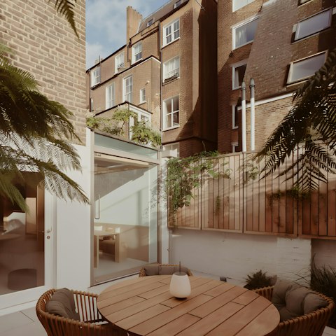 Begin the day with breakfast on the patio