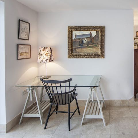 Pause at the hidden writing desk