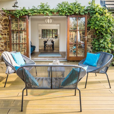 Enjoy an afternoon drink on the terrace