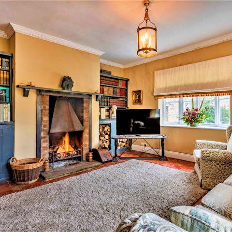 Get cosy on a chilly evening in front of the roaring fire