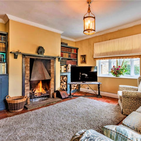 Get cosy on a chilly evening in front of the roaring fire