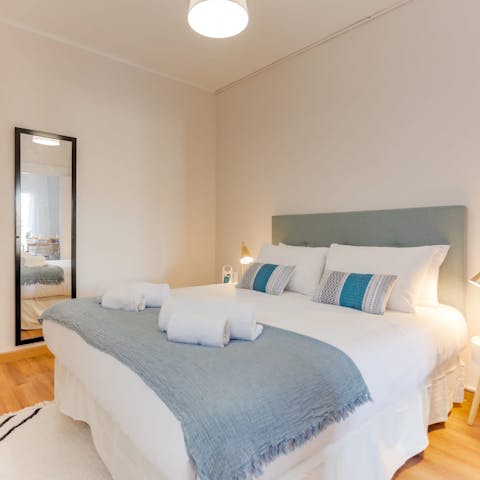 Enjoy a blissful night's sleep in the comfortable bedroom