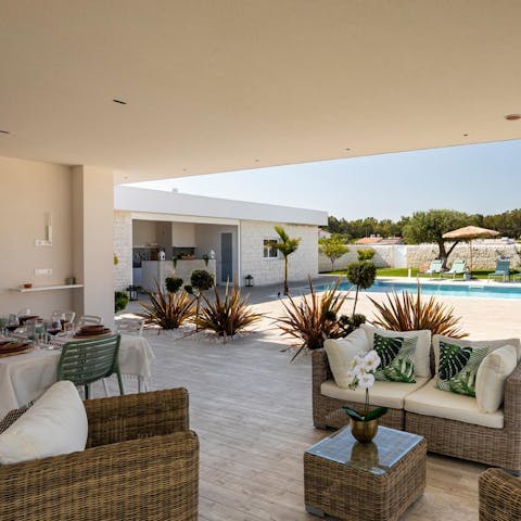 Unwind with family and friends on the terrace