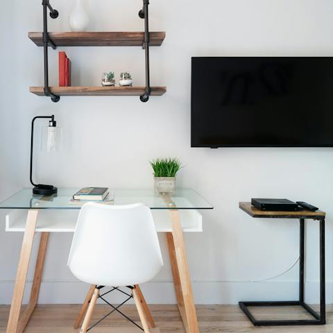 Work from home at the Scandi-inspired desk