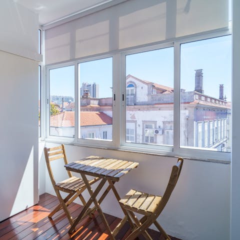 Brew a fresh coffee to share in the sunroom