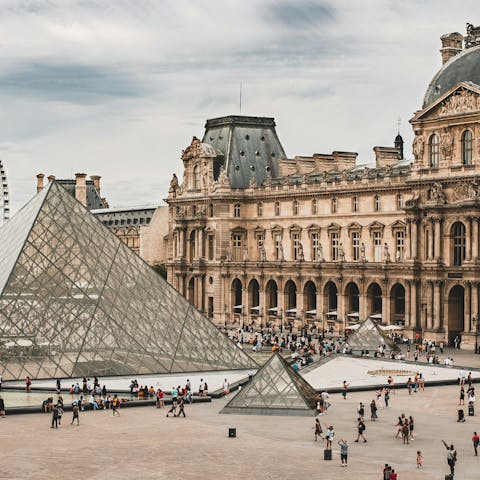 Discover centuries of art at the Louvre, only twenty-five minutes away