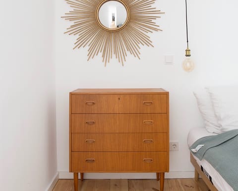 The vintage mid-century furniture
