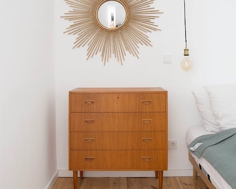 The vintage mid-century furniture