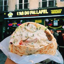 Taste excellent falafel at l'As du Fallafel
