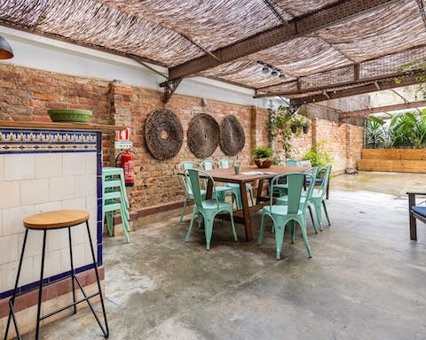 Grill up a feast to share on the enormous patio