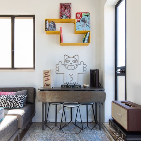 The host's collection of quirky artefacts
