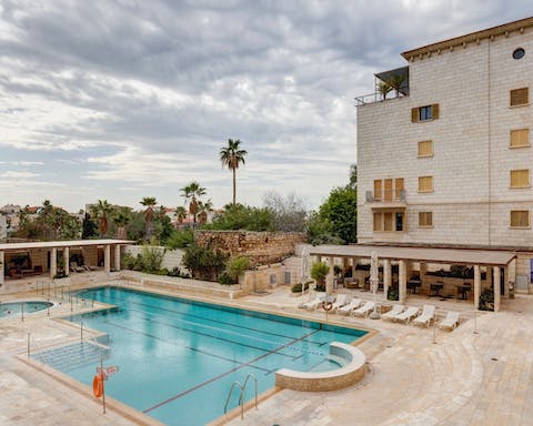 Soak up the sun by the pool