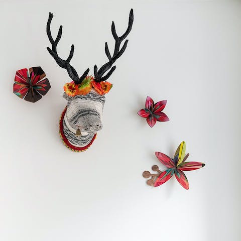 Some playful bohemian-inspired wall art