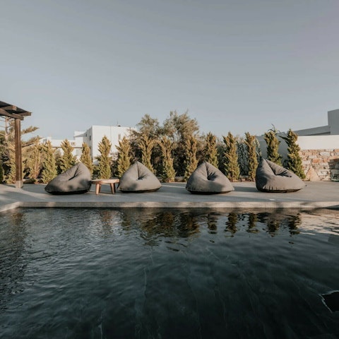 Cool off in the spacious pool after a day in the sun