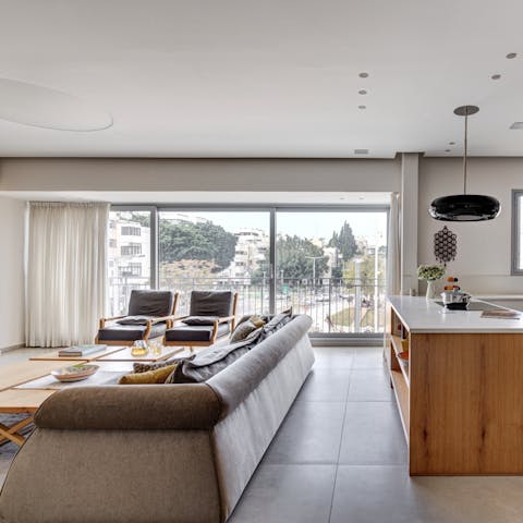 The bright open communal area