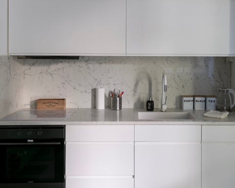 A sleek and modern kitchen