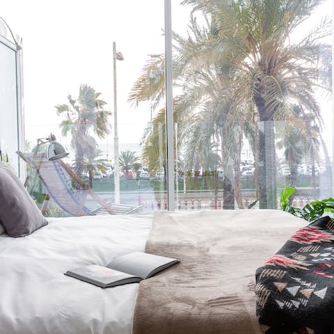 Let the light flood in from the huge floor-to-ceiling windows