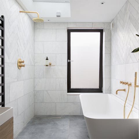 The luxurious bathrooms