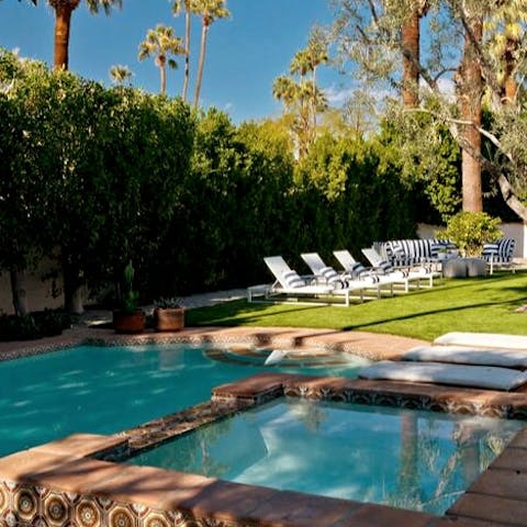 Spend relaxing days by the pool or soaking in the jacuzzi