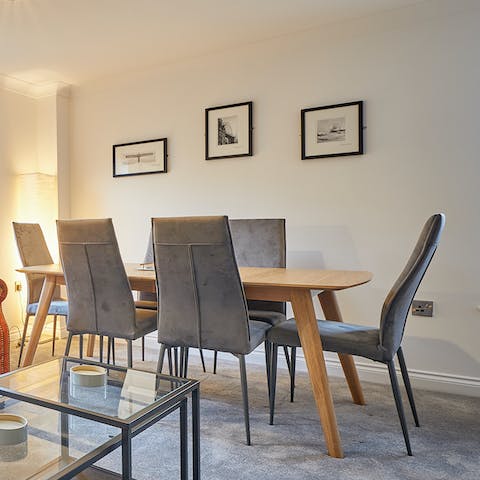 Dine in style in the mid-century inspired dining space