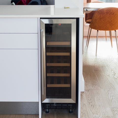 This high tech wine fridge
